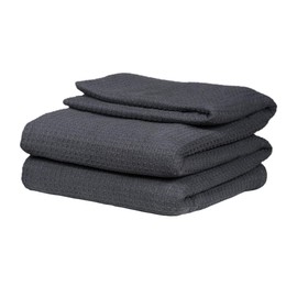 Cotton Clinic Waffle Bed Blanket 100% Cotton - All Season Blanket - Soft Breathable Lightweight - Perfect Blanket Layer for Couch Bed Sofa - Cozy Warm Queen Size Bed Blanket Grey