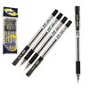 WIN 5 x 0.7mm Biro Tip Ball Pens Mystic BLACK