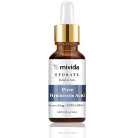 mivida Sérum Facial De Ácido Hialurónico Hidratación Profunda Y Antiedad. Textura Ligera, No Grasa Y De Rápida Absorción. Rellena Y Reafirma Líneas...