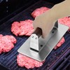 QWORK Stainless Steel Bacon Press with Heat-Resistant Wooden Handle, 9