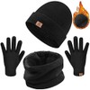 Set de Bufanda, Gorro y Guantes Tactiles Invierno Unisex para