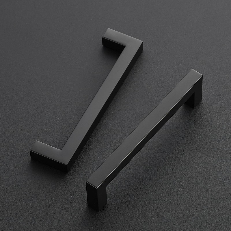 Ravinte 10 Pack 5 Inch Matte Black Kitchen Square Cabinet