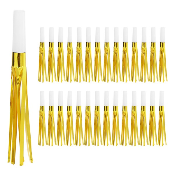 PATIKIL 60 Pcs Noise Makers, Metallic Fringed Noise Makers Party