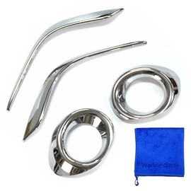 Wellvie Mazda Atenza Fog Light Garnish Cover GJ Series MAZDA ATENZA Accessories Custom Parts Fog Light Rings (Set of 4) Chrome Plated