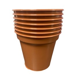 ACCURATE Garden Pot (Set of 7) Ideal for cultivation of cuttings or pricking out-Terracotta COLOUR- Size (4INCH/10CM) (1)