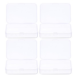 HARFINGTON 4pcs Component Storage Box 3.54" PP Electronic Organizer Box with Cover Hardware Containers Tools Boxes for Small Accessories