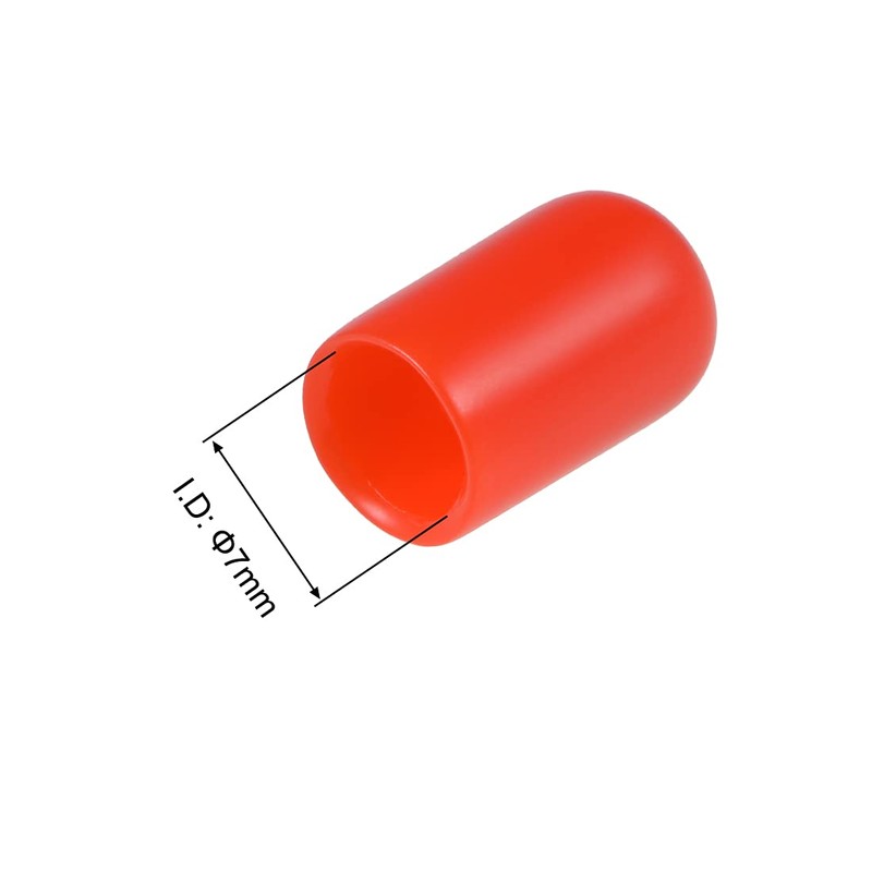 uxcell 100pcs Rubber End Caps 7mm ID Vinyl Round Tube
