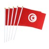 5 Pack Tunisia Tunisian Mini HandHeld Stick Flag,Suitable For Various