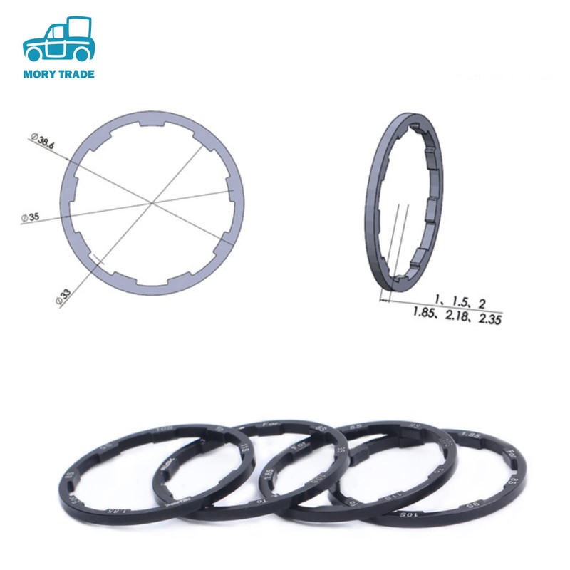 Morytrade Sprocket Spacers Compatible with Shimano 0.07 inch (1.85 mm)