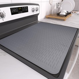 LeKuni Hob Cover Plate 71 x 50 cm, Ceramic Hob Cover Plate, Heat Resistant, Scratch-Resistant and Waterproof Cover Ceramic Hob for Counter- Stove Cov - Grey