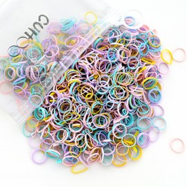 cuhoo hair rubber bands baby elastic hair ties no damage high elasticity candy colors rubber bands 1.8oz