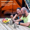 2 Pezzi Tazza Pieghevole in Acciaio Inox, Bicchiere Telescopico, Posate
