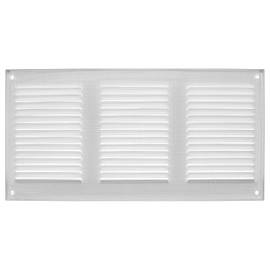 Vent Systems 30 x 15 cm - Pack of 2 Air Vent Covers - White - Metal Air Return Grill with Built in Pest Protection