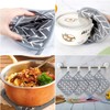 Patelai Pot Holders with Pocket for Kitchen Heat Resistant Potholders Large Cotton Square Oven Mitts Set,4 Pieces