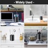 NAEBRO Metal Pen Holder Round Desk Pen Holder Black Aluminium