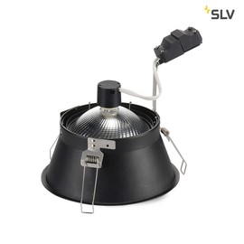 SLV Horn-T Recessed Light, Steel Black