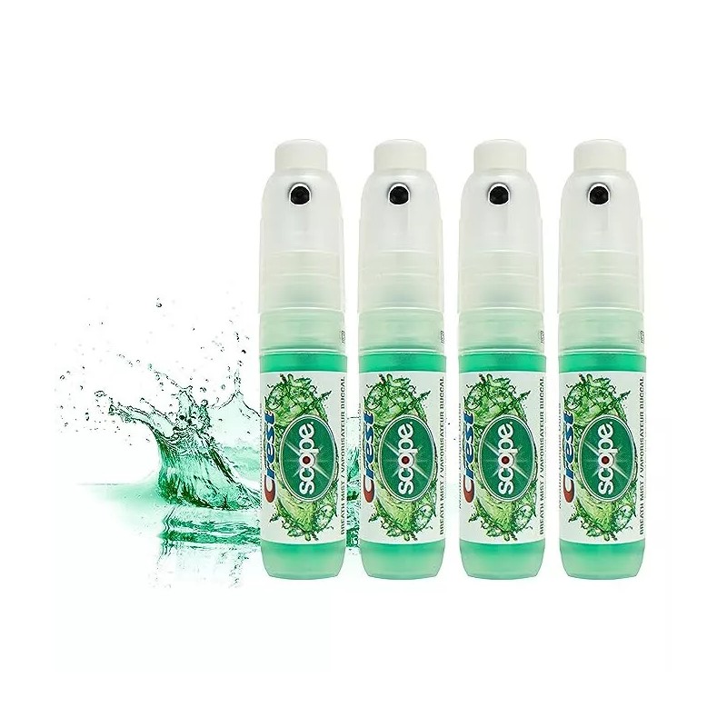 Crest Scope, 4-Pack - Mint Breath Freshen Mist Sprays (4