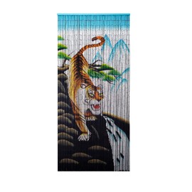 Beads of Paradise NYC Bead Bamboo Curtain Tiger for Bedroom, Living Room, Doorway or Room Divider