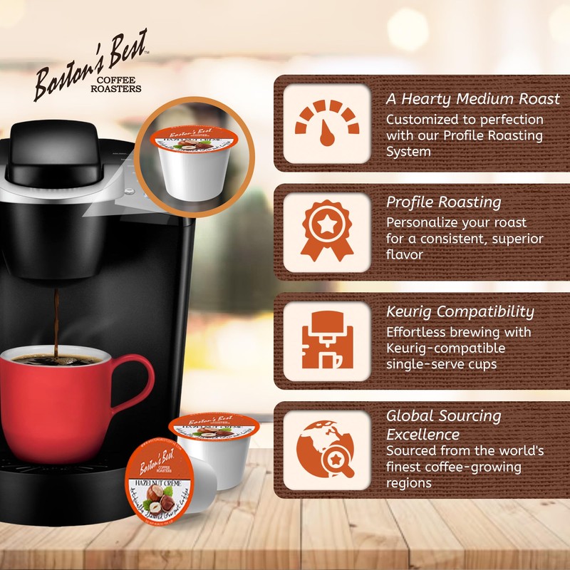 Boston’s Best - Hazelnut Creme Flavored Coffee, Delicious Gourmet Coffee