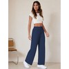 DLOODA Wide Leg Pants Women High Waisted Slacks Lounge Baggy