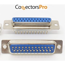 Pc Accessories - Connectors Pro 10-Pack DB25 DIP Straight Pin PCB Mount D-Sub DP25 F Connector, 25 Pins Female 10 Packs for PC Board Mounting