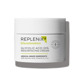 Replenix Crema hidratante facial exfoliante de grado mdico al 20 de cido gliclico, hidratante y ligera para decoloracin de la piel (1.7 oz)           