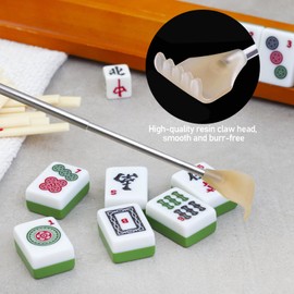 MingQiEven 4 Piece Mahjong Tile Grab, Metal Retractable Grab Suitable for American and Chinese Mahjong Tile Sets and Accessories, Improving Hand Feel and Game Smoothness