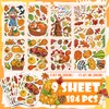 KAHSHEEN Fall Window Clings Decorations - Leaves Pumpkin Scarecrow Autumn