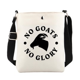 ENSIANTH Goat Crossbody Bags for Women No Goats No Glory Gifts for Goat Lovers Bucket Bag with Adjustable Shoulder Strap, 241021 Goat Crossbody