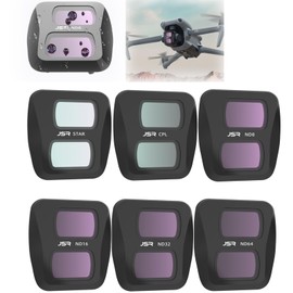Honbobo Filter Compatible with DJI AIR 3 UV CPL ND NDPL Filter Lens Filter Compatible with DJI AIR 3 Drone Filter Accessories (6 Pieces (CPL+ND8+ND16+ND32+ND64+Star))