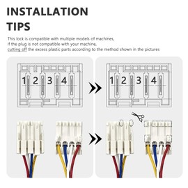 ZNTVW W10404050 W10238287 Washer Lid Lock Latch Switch and Harness Kit Compatible with Specific Whirlpool Maytag Kenmore Amana Crosley Washing Machines