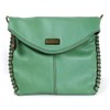 Chala Charming Teal Crossbody Bag With Flap Top and Zipper