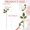 20 Pcs White Artificial Flowers Fake Artificial Roses Silk Flower