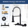 BZIMAK Wall Mount Kitchen Sink Faucet, 8 Inch Center Wall