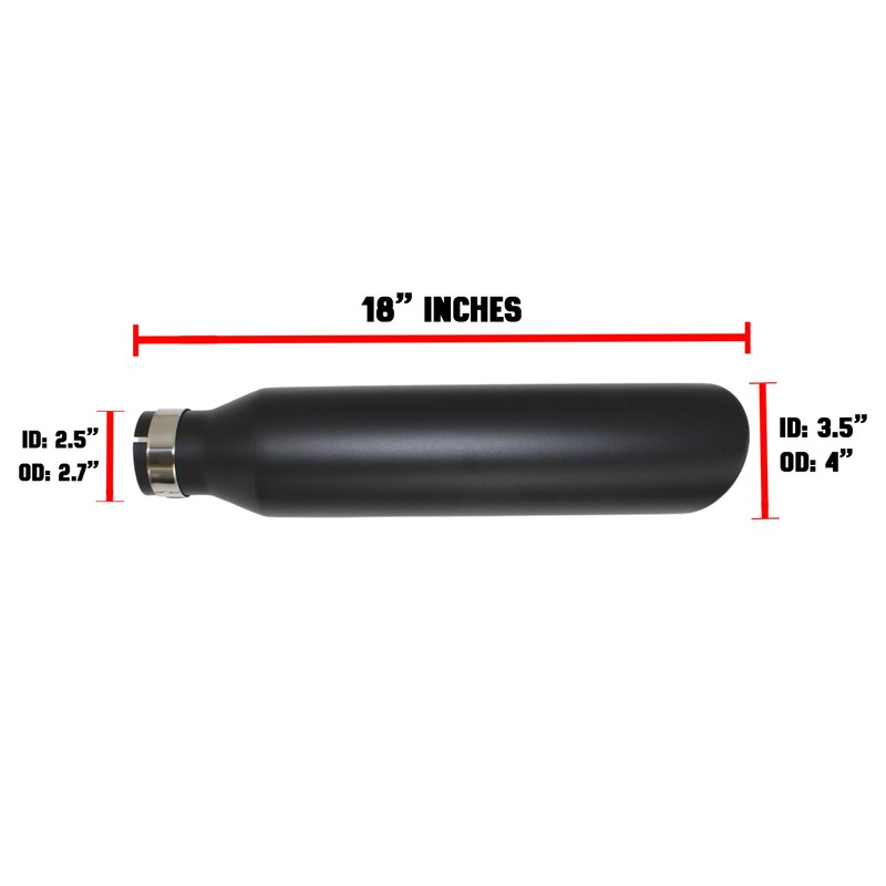 Colt Exhaust | Exhaust Pair of Black Powder Coated Universal