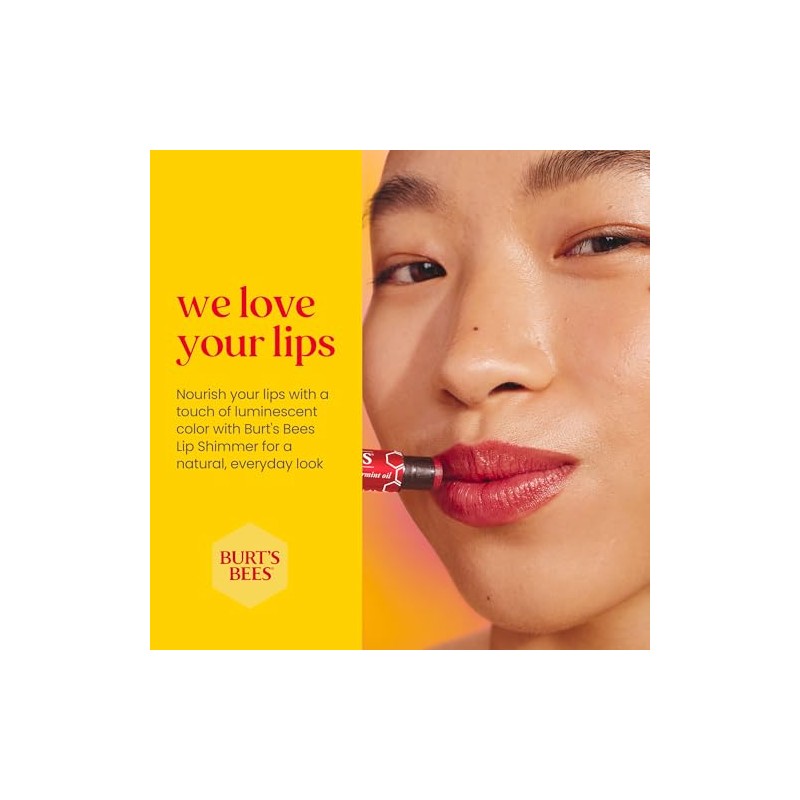 Burt's Bees - Brillo de labios hidratante 100% natural, cereza