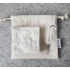 Non-fluorescent reinforced cotton pad (5 cotton pads + pouch) scouring○