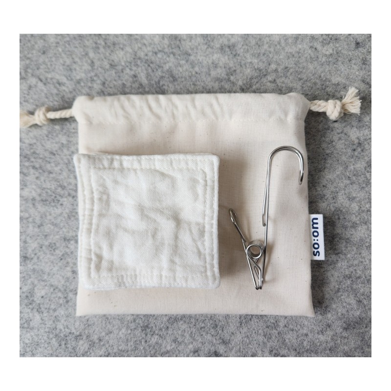 Non-fluorescent reinforced cotton pad (5 cotton pads + pouch) scouring○