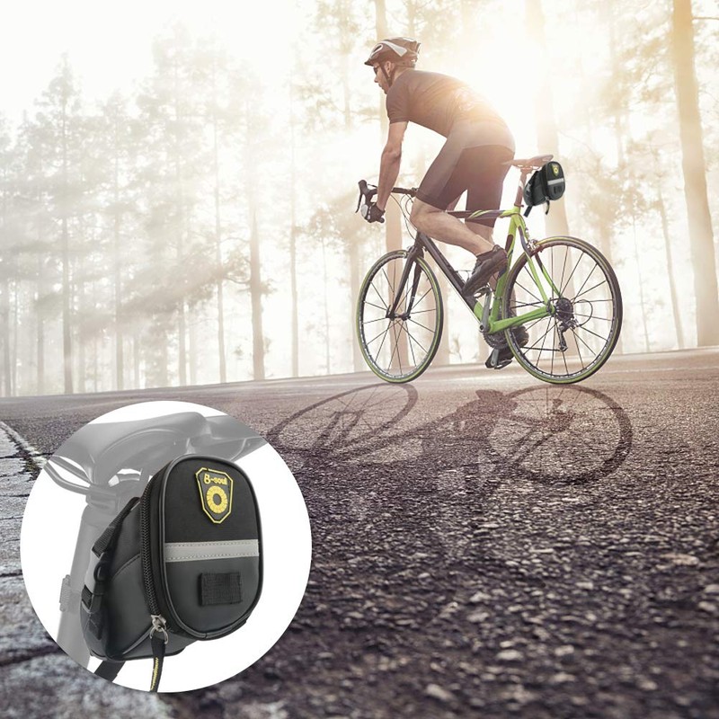 Bicycle Saddle Bag with Bicycle Pump and Bicycle Repair Set,