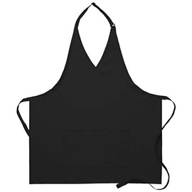 DayStar Apparel 300 V-Neck Tuxedo Apron w/ Center Divided Pocket, Black