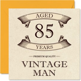 Stuff4 85th Birthday Card for Men - Age 85 - Funny birthday card for Grandpa, Dad, Husband, Uncle, Brother, Grandad, 145mm x 145mm Greeting Cards, 85th Birthday Card