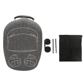 VR Headset Travel Case EVA Gray Anti Fall Portable VR Carrying Case for PS VR2 Headset with Lens Protector Cover