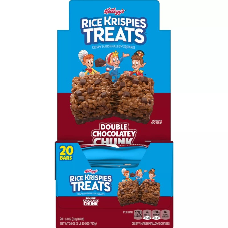 Rice Krispies Treats Double Chocolatey Chunk Marshmallow Snack Bars 26oz