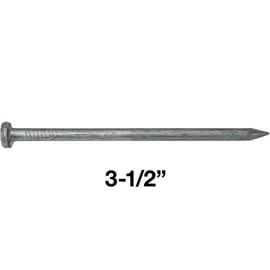 3-1/2" Exterior Hot Dipped Galvanized Common Framing Nail (16d) 5 Pound Box ~220 Nails