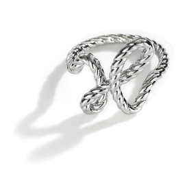 Fashion H Scarf Rings Clips for Women Vintage Twisted Rope T-Shitrt Ties Clips Clothing Dress Accessories Slide Buckles Clasps for Loose Clothes Corner (Silvery)