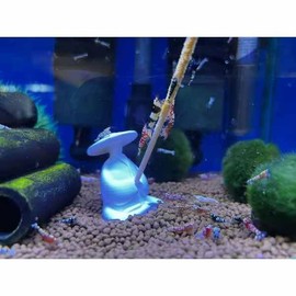 Shrimp Stick Lollies Holder - Aquarium Lolly Stick Food Accessory (Red, The Thinker - Sitting)