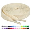 Booyckiy 2 Pairs 2/5" Flat Sneaker Shoe Laces 26 Colors