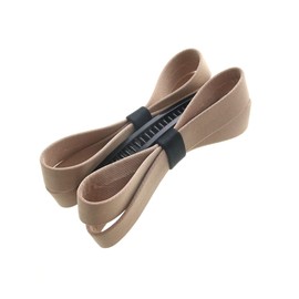 VINGTAINE H-421-BE Bi-Color Ribbon, Banana Clip, Beige, beige