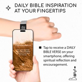 Daily Bible Verse Bracelet Scan Mothers Day Gift For Mom, Scripture Wristband Scan Phone For Prayer, God Is Greater Than The Highs And Lows Jesus Faith Christian Devotional God Band (I Can Do)