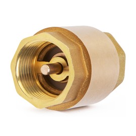 ChillWaves Brass In-Line Spring Check Valve DN50 2" Female Thread, One-Way Non-return Vertical Check Valve，Prevent Water Back-flow(1-PACK)